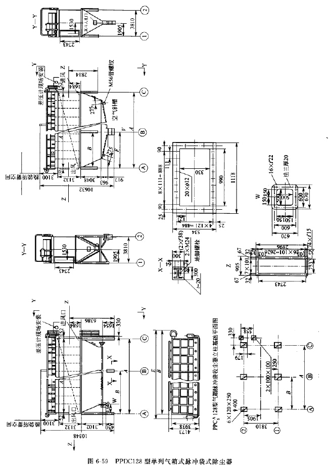 PPDC128型單列氣箱式脈沖袋式除塵器