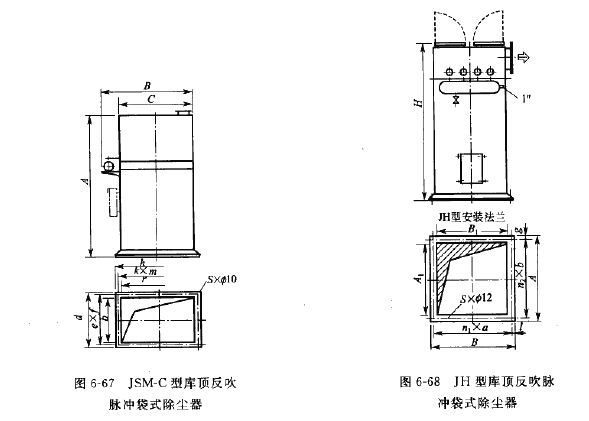 JSM-C型庫頂反吹脈沖袋式除塵器